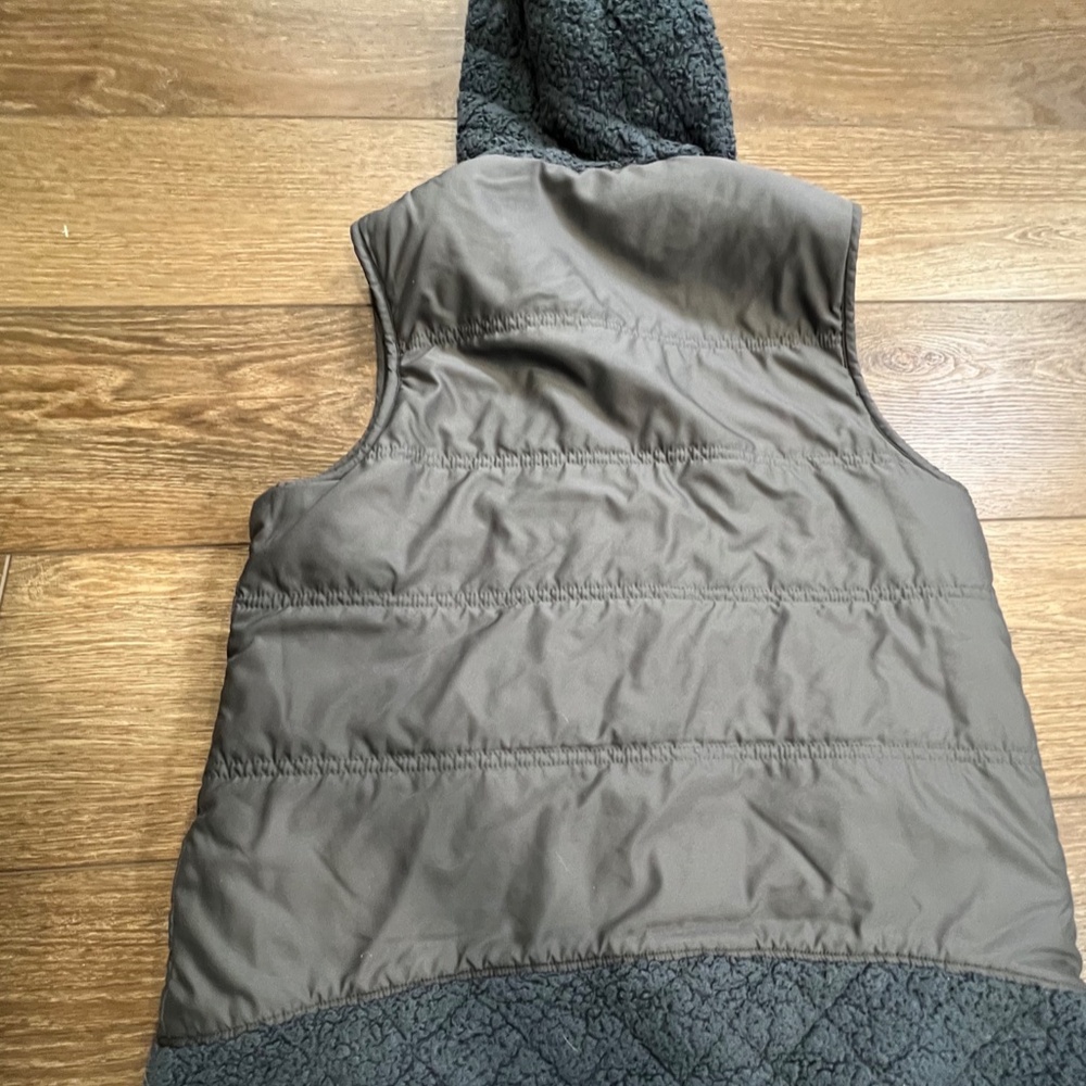 Patagonia Los Gatos Reversible Hooded Vest Gray/Blue Size S Insulated - Picture 12 of 12